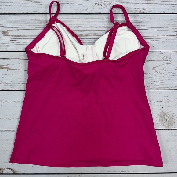 Lands End Pink Underwire Tankini Top, Sz 10L - Picture 3 of 6